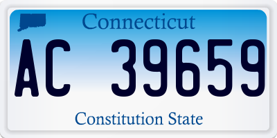 CT license plate AC39659