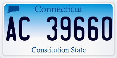 CT license plate AC39660