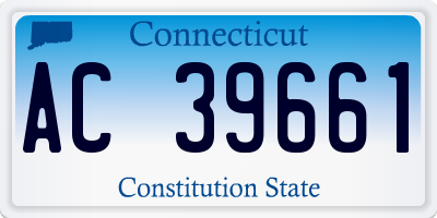 CT license plate AC39661