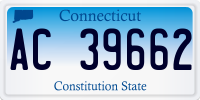 CT license plate AC39662