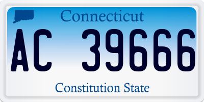 CT license plate AC39666