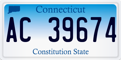 CT license plate AC39674