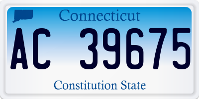 CT license plate AC39675