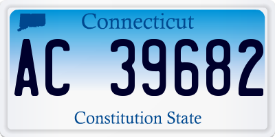 CT license plate AC39682