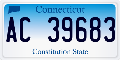 CT license plate AC39683
