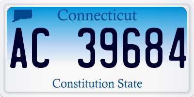 CT license plate AC39684