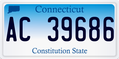 CT license plate AC39686