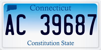 CT license plate AC39687