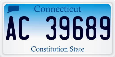 CT license plate AC39689