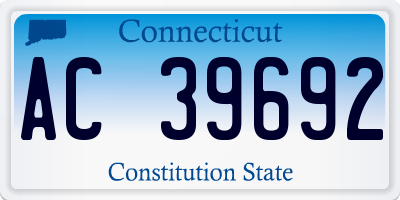 CT license plate AC39692