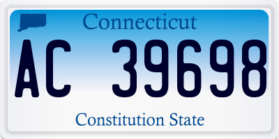 CT license plate AC39698