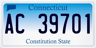 CT license plate AC39701