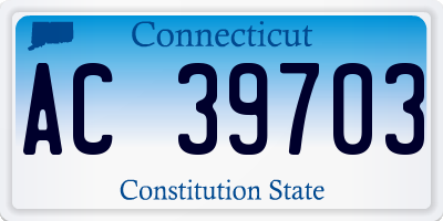 CT license plate AC39703