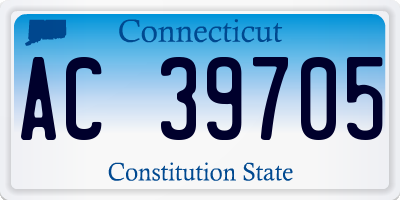 CT license plate AC39705