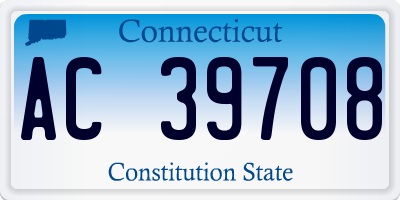 CT license plate AC39708