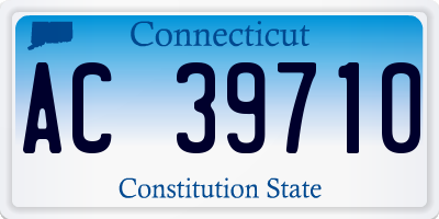 CT license plate AC39710