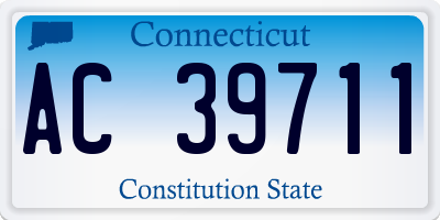 CT license plate AC39711
