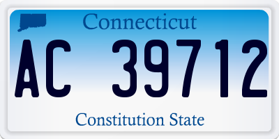 CT license plate AC39712