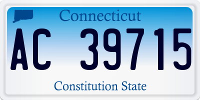 CT license plate AC39715