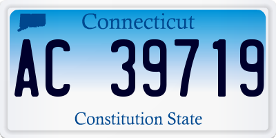 CT license plate AC39719