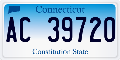 CT license plate AC39720