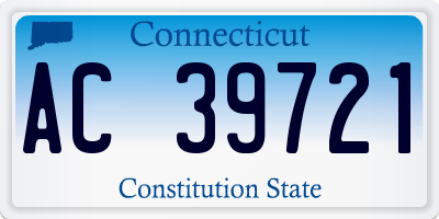 CT license plate AC39721
