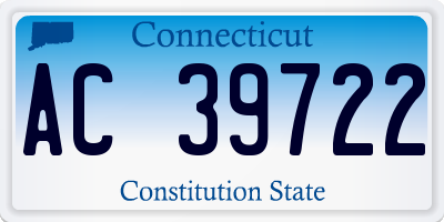 CT license plate AC39722