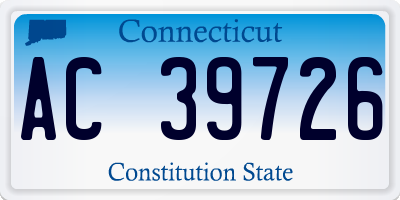 CT license plate AC39726