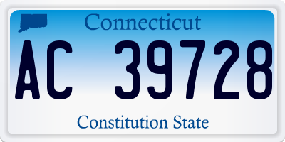CT license plate AC39728
