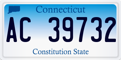 CT license plate AC39732