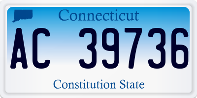 CT license plate AC39736