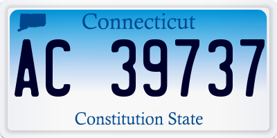 CT license plate AC39737