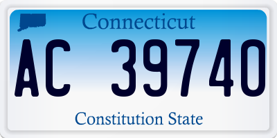CT license plate AC39740