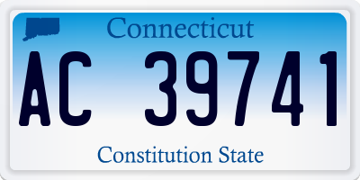 CT license plate AC39741