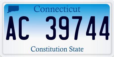 CT license plate AC39744