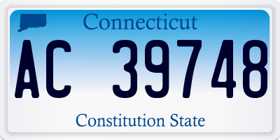 CT license plate AC39748