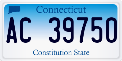 CT license plate AC39750
