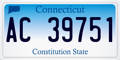 CT license plate AC39751
