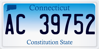 CT license plate AC39752