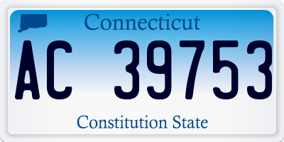CT license plate AC39753