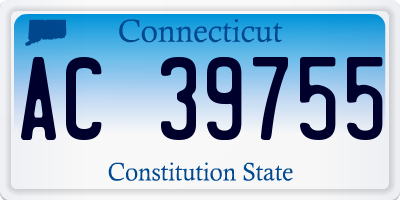 CT license plate AC39755