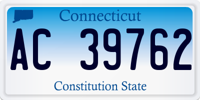 CT license plate AC39762