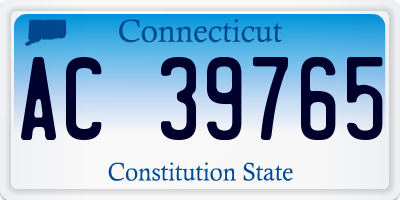 CT license plate AC39765