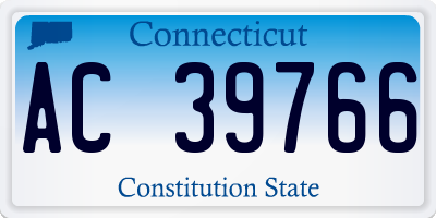 CT license plate AC39766