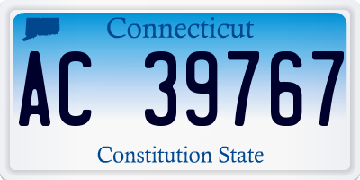 CT license plate AC39767