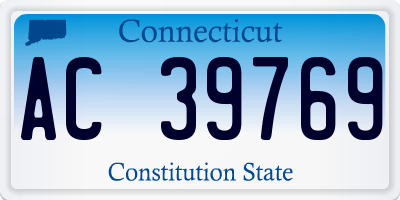 CT license plate AC39769