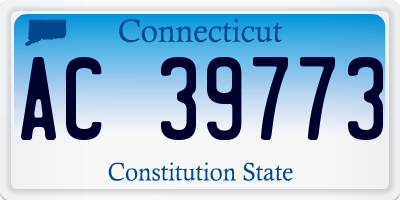 CT license plate AC39773