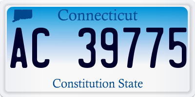 CT license plate AC39775