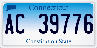 CT license plate AC39776