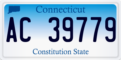 CT license plate AC39779